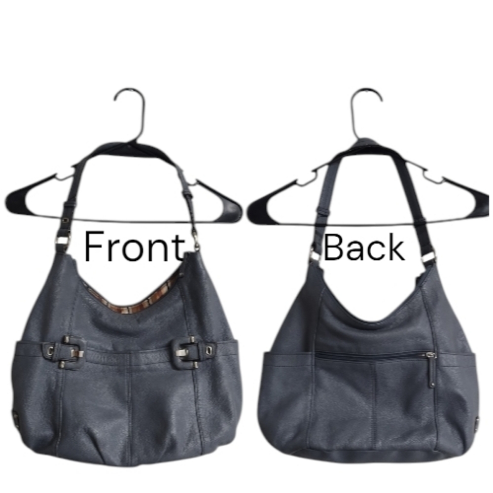 Tignanello Dark Gray Leather Women's Bag